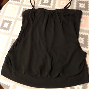 Lane Bryant black tube top w/sheer overlay